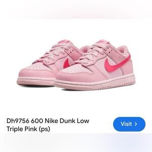 NIKE DUNK LOW TRIPLE PINK SNEAKERS    Style  Dh9756 600 Ladies